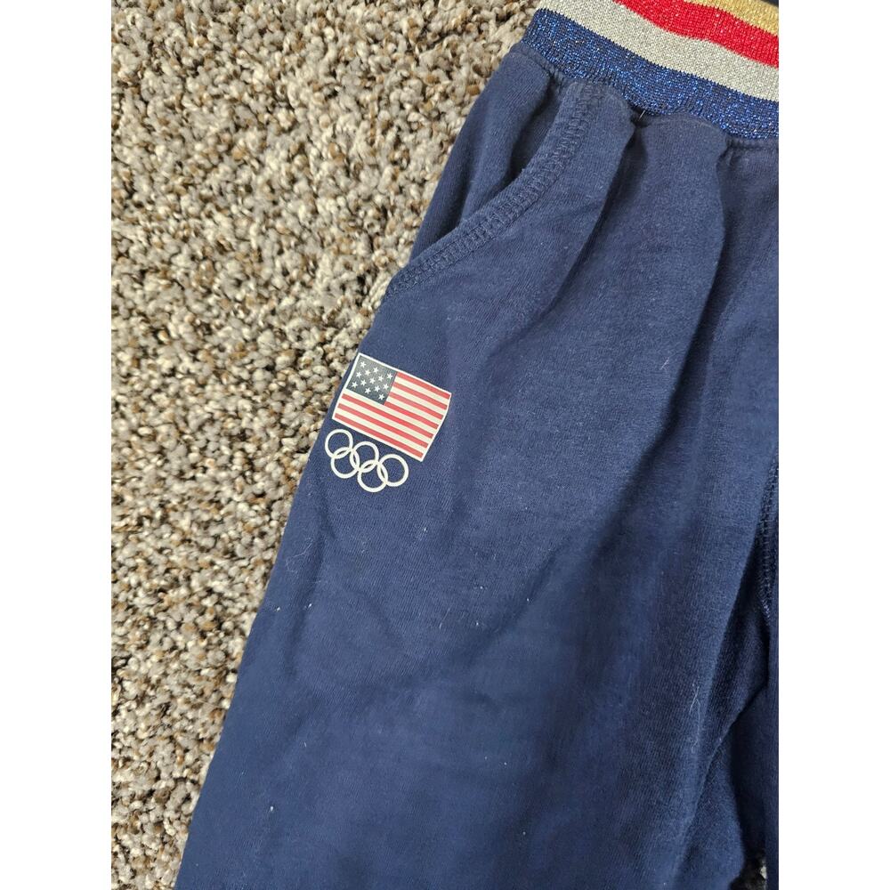 Hello Kitty Joggers Girls Sz S Red White Blue Go Team USA Pant Flag Patriotic - Picture 3 of 6